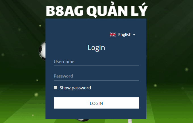 Screenshot of b8ag.com login interface