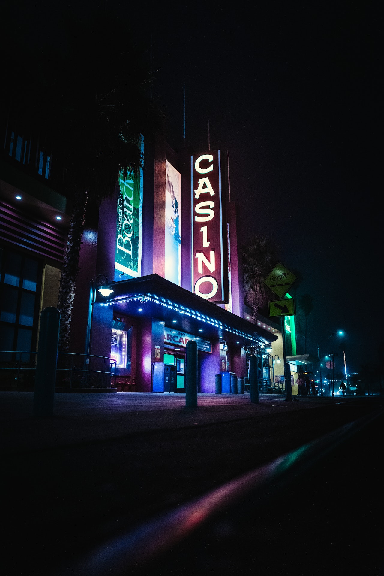Casino billboard in the night